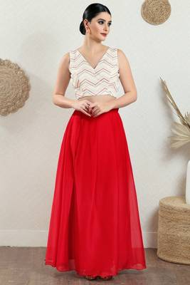 Salwar Studio Women's Off White Woven Design Saree Blouse 6