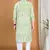 men's pastel kurta top - ikat print