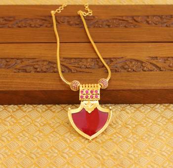 Kerala style gold plated palakka necklace 1
