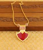 Kerala style gold plated palakka necklace