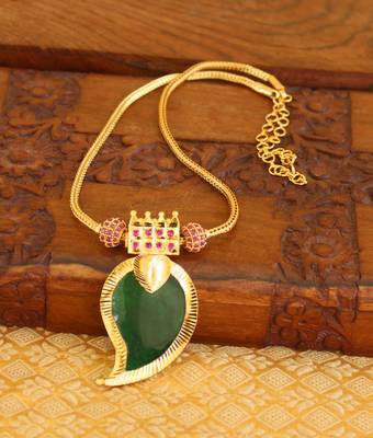 Kerala style gold plated mango palakka necklace 2