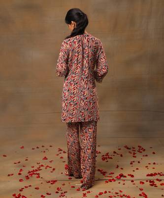 Ivory printed kurta pant set 3