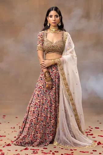 Ivory Printed Lehenga Set