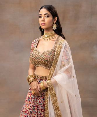 Ivory Printed Lehenga Set 4