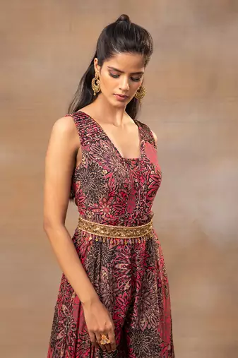 Pink printed jumpsuit