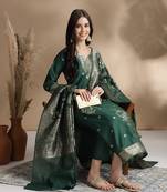 Rajgranth women's jacquard fabric jacquard print kurta set with duppata