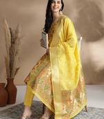 Rajgranth women's jacquard fabric jacquard print kurta set with duppata