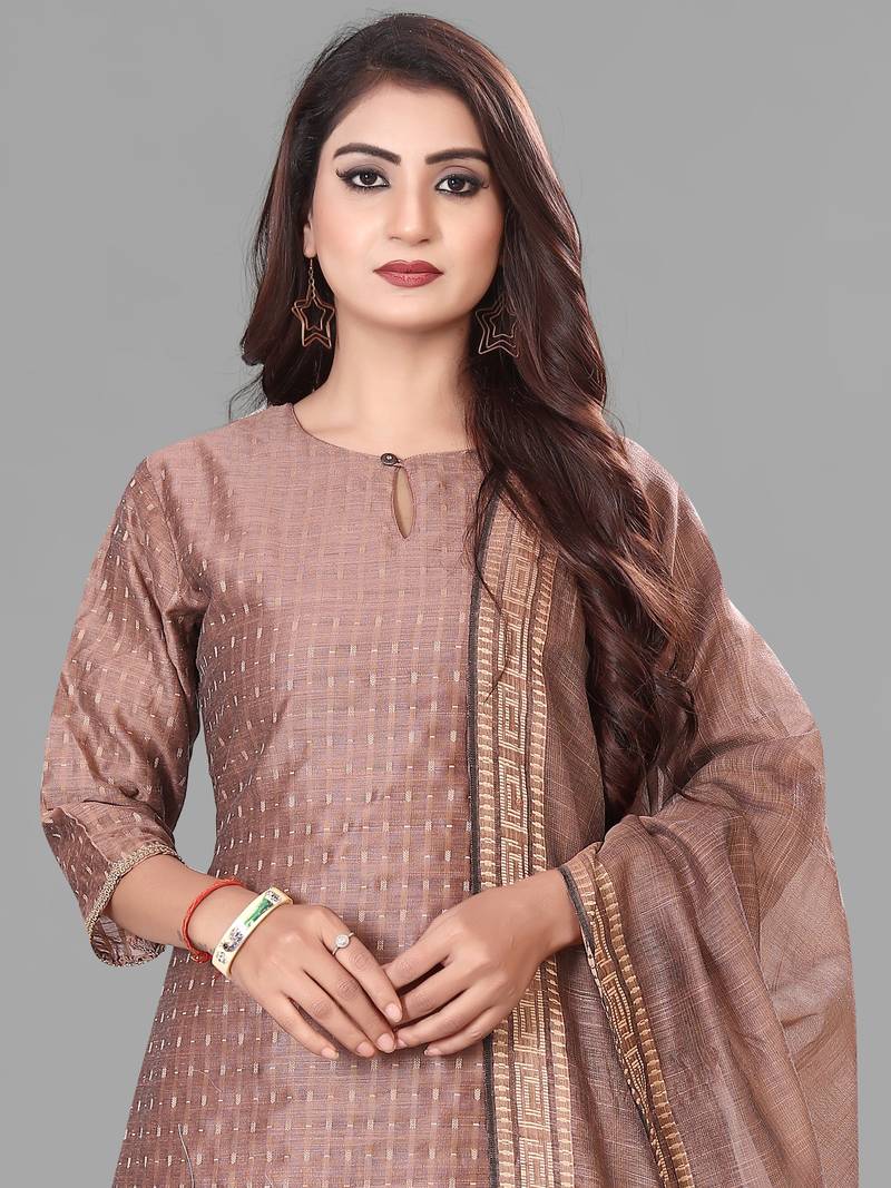 Women Cotton Silk Kurta set with Dupatta
