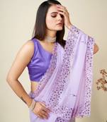 Vairagee  Light Pink Georgette Saree With  Sequence & Blouse Mono  Banglory