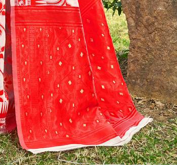Floral Silk Cotton Zari Saree 6