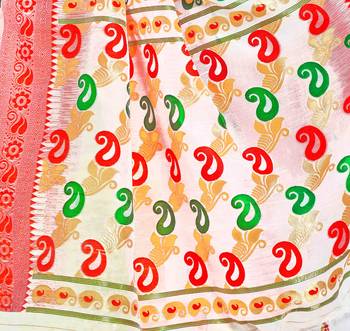 Floral silk cotton zari saree 5