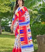 Floral Silk Cotton Zari Saree