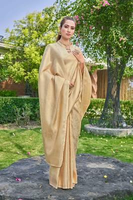 Ethnic Motifs Woven Design Zari Silk Blend Faux Banarasi Saree 2