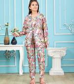 Aarika girls green color silk co-ord set