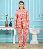 Aarika girls orange color silk co-ord set