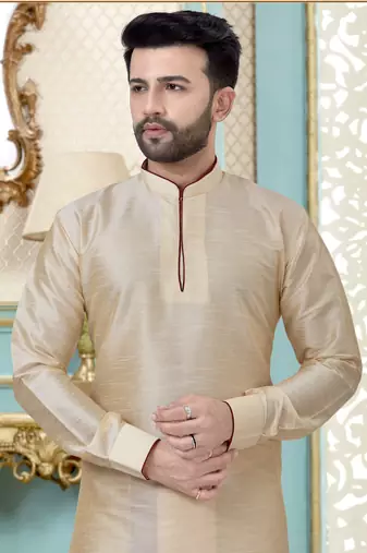 Readymade Men's Kurta With Dhoti