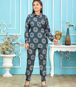 Aarika girls green color silk co-ord set