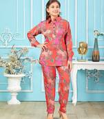 Aarika girls multi color silk co-ord set