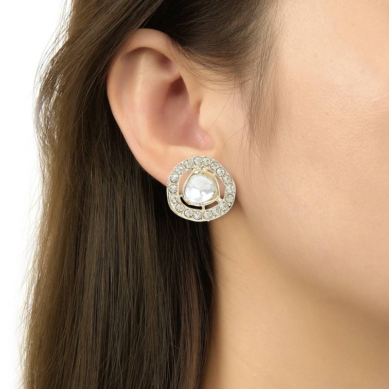 Traditional Stone Choker Necklace Jewellery With Earring Set