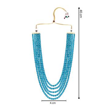5 Layered Traditional Dulha Moti Mala with Beaded Maharaja Haar/Groom Necklace 5