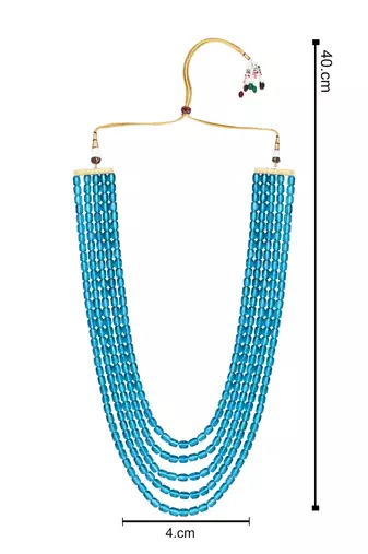 5 Layered Traditional Dulha Moti Mala with Beaded Maharaja Haar/Groom Necklace