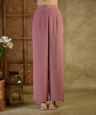 Rose pink assymetrical kurta set 3