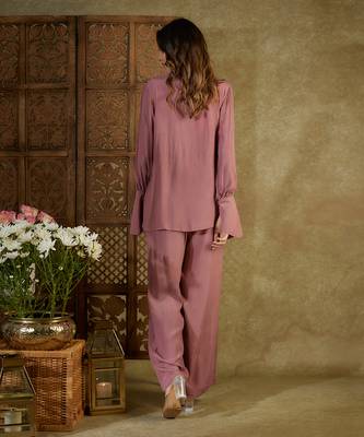 Rose pink tie up co ord set 4