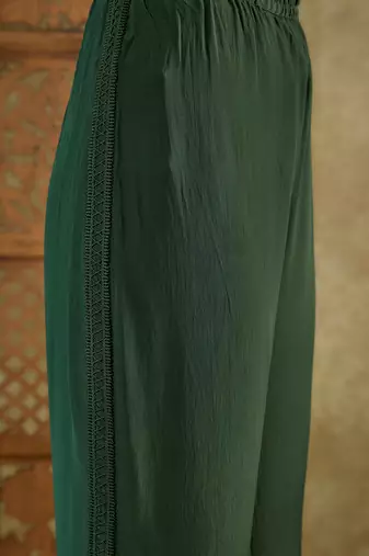 Forest green asymmetrical co ord set