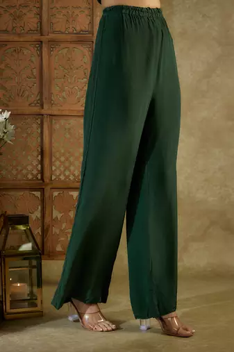 Forest green asymmetrical co ord set