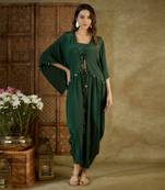 Forest green kaftan set