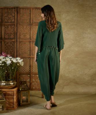 Forest green kaftan set 5