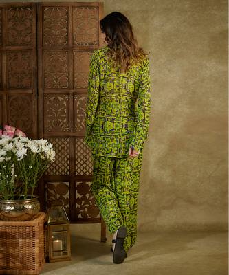 Green printed co ord set 5