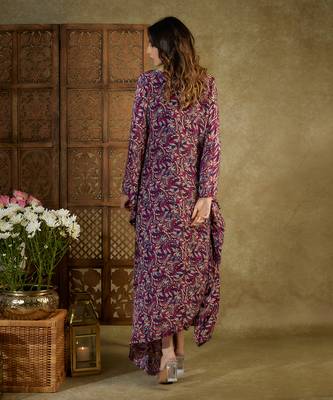 Purple printed kaftan 4