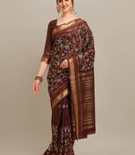 Serona fabrics women's soft cotton silk  zari floral embroidery work saree with blouse