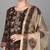 Black Ethnic Motif Printed With Embroidery Work Stitched Straight Kurta Palazzo With Dupatta Set