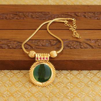 Kerala style gold plated palakka necklace 1