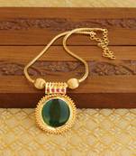 Kerala style gold plated palakka necklace