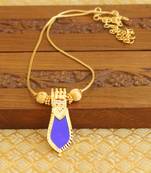 Kerala style gold plated palakka necklace