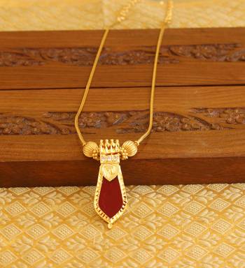 Kerala style gold plated palakka necklace 1