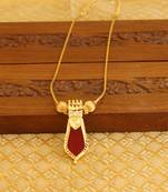 Kerala style gold plated palakka necklace