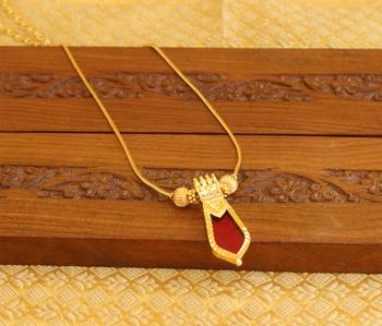 Kerala style gold plated palakka necklace 2