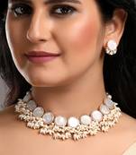 Mother of pearl & shell pearls necklace set