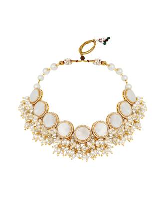 Mother of pearl & shell pearls necklace set 3