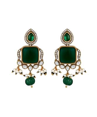 Green onyx & pearls necklace set 4