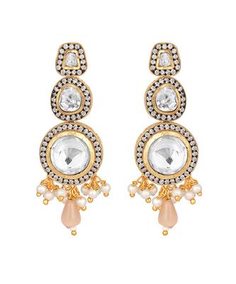 Champagne agate & polki necklace set 4