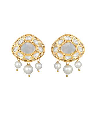 Mother of pearl & polki necklace set 4