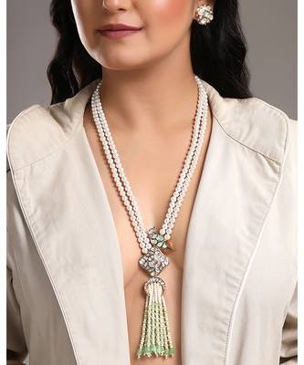 Kundan pearl necklace set 1