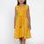 Yellow Printed Cotton A-Line Dress