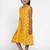 Yellow Printed Cotton A-Line Dress