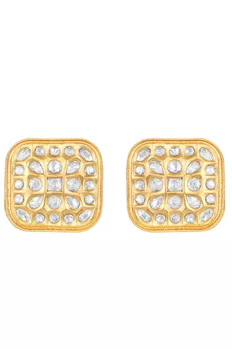 Gold polki earrings